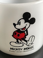 Vintage Walt Disney Productions Mickey Mouse Milk Glass Pedestal Footed Mug — listing 3