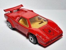 Matchbox Superfast No. 27 Lamborghini Countach, Orange with Green Stripes & #8