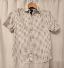 Nautica Men's Slim Fit Wrinkle Resistant Tattersall Check Button-Up Shirt, Size L