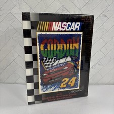 Vintage Jeff Gordon #24 NASCAR Area Rug with Checkered Flag Design — listing 2