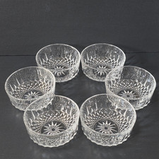 Arcoroc Diamant Pattern Clear Glass Dessert Bowls Set of 5 — listing 3