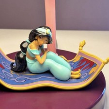 Disney Princess Jasmine Figural Table Lamp with Teal Peacock Shade — listing 3