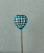 Antique Pearl Stickpin with Gold-Tone Tapered Shaft — listing 4