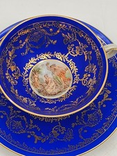 Bremer Schmidt demitasse Bremer & Schmidt Cobalt Blue & Gold Cameo Demitasse Cup & Saucer — listing 6
