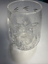 Cut Lead Crystal Flared Vase with Diamond and Fan Pattern — listing 6