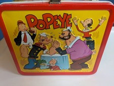 Lot of 5 Vintage 1970s-80s Aladdin Metal Lunch Boxes (Sport Goofy, Care Bears, Heathcliff, Sesame Street, Bicentennial) — listing 2