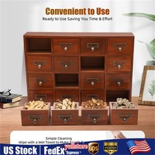 Vintage Library Card Catalog Cabinet, 60-Drawer, Oak with Aluminum Label Holders and Follower Rods — listing 2