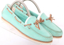 Frye Quincy Tie Leather Boat Shoe Light Blue Women's Size 10 — listing 3