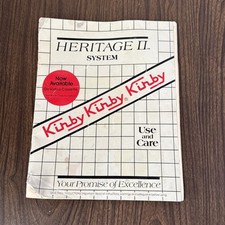 Kirby Heritage II Vacuum Cleaner Use and Care Guide Owner's Manual — listing 3