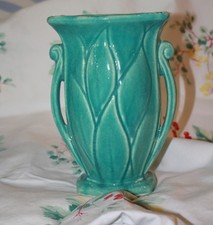 McCoy Pottery Pink Ginger Jar Vase with Hand-Painted White Dogwood Blossoms — listing 3