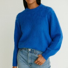 Lou & Grey Pastel Plaid Open-Knit Mohair-Blend Sweater