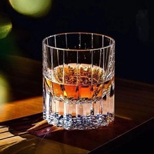 Cut Crystal Old Fashioned / Whisky Tumbler, Diamond and Fan Pattern — listing 3