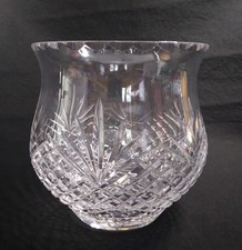 Cut Crystal Rose Bowl with Diamond and Vertical Wedge Pattern — listing 4