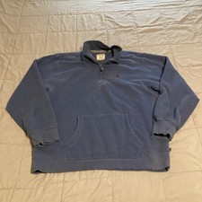 Izod Men's Quarter-Zip Sweater Fleece Vest, Heather Gray with Navy Trim — listing 6