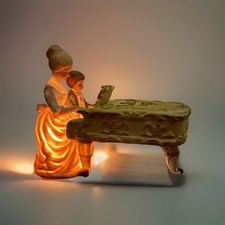 Vintage Bisque Porcelain Piano Baby Girl Night Light Lamp — listing 4