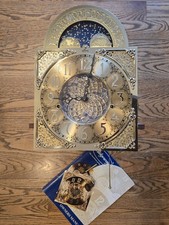 Triple-Chime Floor Grandfather Clock with Moon Phase Dial and Broken-Arch Bonnet — listing 3