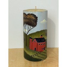 Pair of 1920s Hand Painted Ceramic Candle Holders with Squared Cup and Flared Base — listing 2