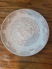 1952 Ceramic Calendar Plate with Brown Transferware Decoration — listing 3