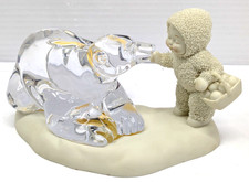 Department 56 Snowbabies Figurine - Child in Red Snowsuit with Horn — listing 2