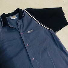 MENACE Navy Cotton Twill Button-Up Shirt/Shirt Jacket, Size L