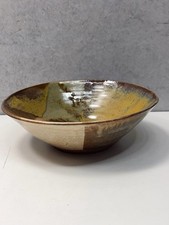 Pair of Vintage Studio Pottery Stoneware Bowls, Signed — listing 2