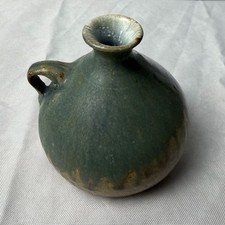 Vintage 1970s Brown Drip Glaze Stacking Coffee Mug, Embossed Geometric Pattern Japan — listing 6