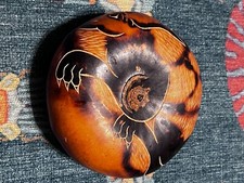 Peruvian Carved & Pyrographed Gourd (Mate Burilado) with Figural Human Face — listing 4