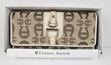 Etienne Aigner Logo Personal Assets Black Trifold Wallet, Style 4002H — listing 2