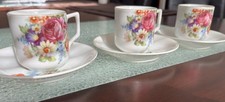 Vintage Floral Porcelain Demitasse Cup and Saucer Set — listing 5