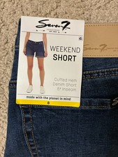 Seven 7 Women's Blue Denim Cuffed Shorts, Size 8 — listing 4