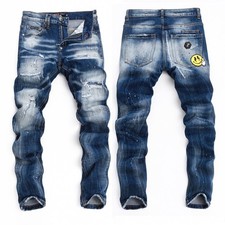 Light Wash Heavily Distressed Ripped Skinny Jeans