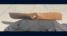 Antique Wood Airplane Propeller, Sensenich Bros. Lititz PA, 6'4" Two-Blade with Green Metal-Tipped Edges — listing 3