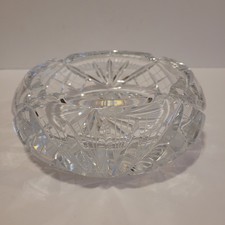 Vintage Cut Lead Crystal Pinwheel Star Pattern Ashtray — listing 6