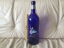Pair of Luna di Luna Merlot-Cabernet Painted Wine Bottles with Cork Stoppers — listing 6