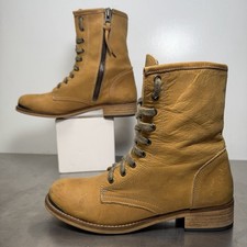 Mtng (Mustang) Black Combat Lace-Up Ankle Boots with Side Zip, Size EU 38 — listing 6