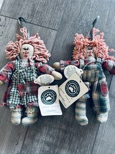 Boyds Bears Bearwear Archive Collection Raggedy-Style Doll Ornaments, Pair (Girl & "Molasses" Boy) — listing 3