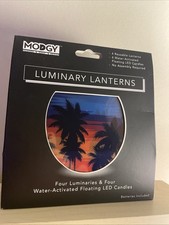 Modgy Luminary Lanterns - Sakura Cherry Blossom, Set of 4 with Water-Activated Floating LED Candles — listing 6