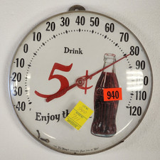 Vintage Coca-Cola "Things Go Better With Coke" Round Dial Thermometer — listing 6