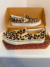 Women's Leopard Print Calf-Hair Low-Top Fashion Sneakers with Distressed Detailing, Size 8 — listing 4