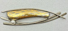 Sterling Silver Modernist Geometric Brooch — listing 2
