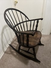Vintage Solid Wood Colonial-Style Low-Back Captain's Chair (Mate's Chair) — listing 3