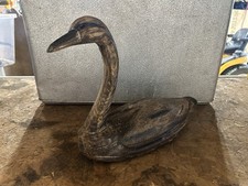 Carved Wood Folk Art Swan/Goose Figure with Metal Legs — listing 6