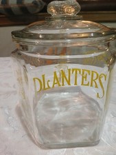 Planters Peanuts Embossed Glass Countertop Display Jar with Peanut Finial Lid — listing 4