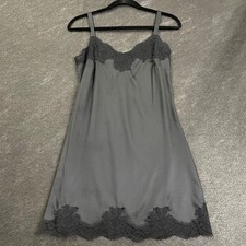 Dolce & Gabbana Black Wool-Blend Slip Dress with Picot Trim and Back Zip, IT Size 46 — listing 4