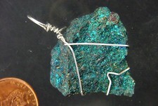 Handmade Silver Pendant with Iridescent Rainbow Chalcopyral/Peacock Ore Stone — listing 6