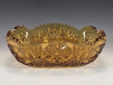 Pressed Glass Star and Fan Pattern Vase with Sawtooth Rim — listing 4