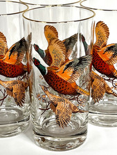 Vintage Game Bird Highball Pilsner Glasses Set of 8 — listing 3