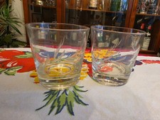 Etched Glass Old Fashioned / Rocks Tumbler with Crosshatch Design — listing 6