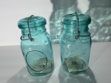 Ball Bicentennial Blue Glass Bail-Wire Canning Jar with Embossed Eagle Seal (1776-1976) — listing 3