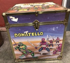 Vintage 1990s Teenage Mutant Ninja Turtles Wood Toy Chest Storage Trunk — listing 2